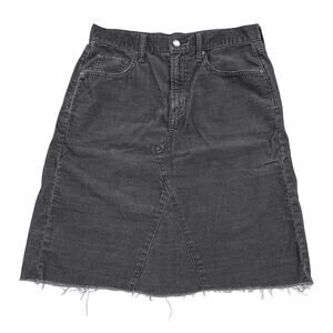 Corduroy Pencil Midi Skirt by GAP in Grey Women's Size 26